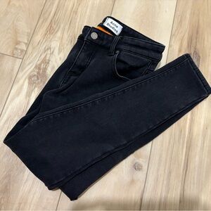 ACNE STUDIOS FLEECE LINED SKINNY JEANS